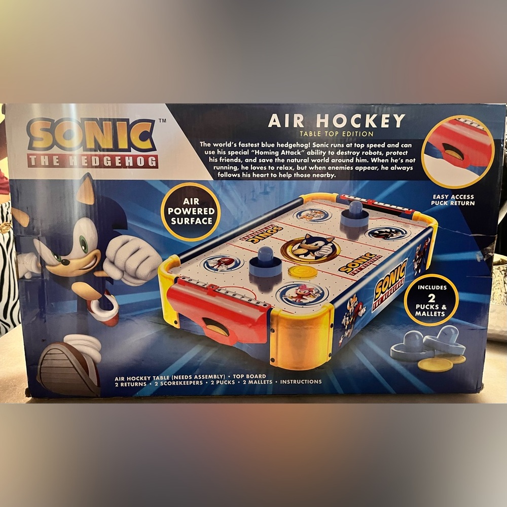 NEW Sonic The Hedgehog Airhockey Air Hockey Table Top